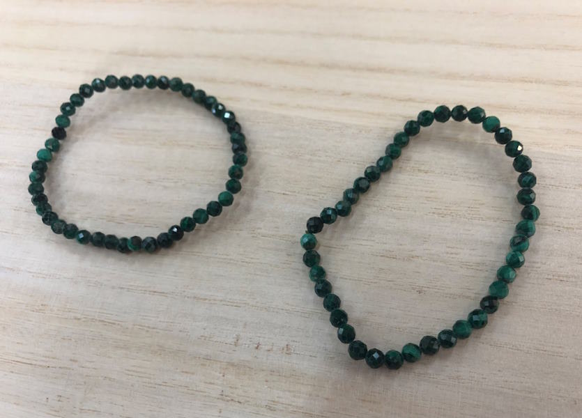 Pulsera Malaquita bola facetada